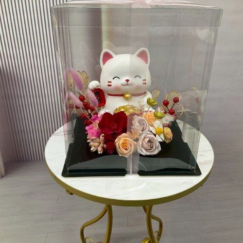 招財貓永生花禮